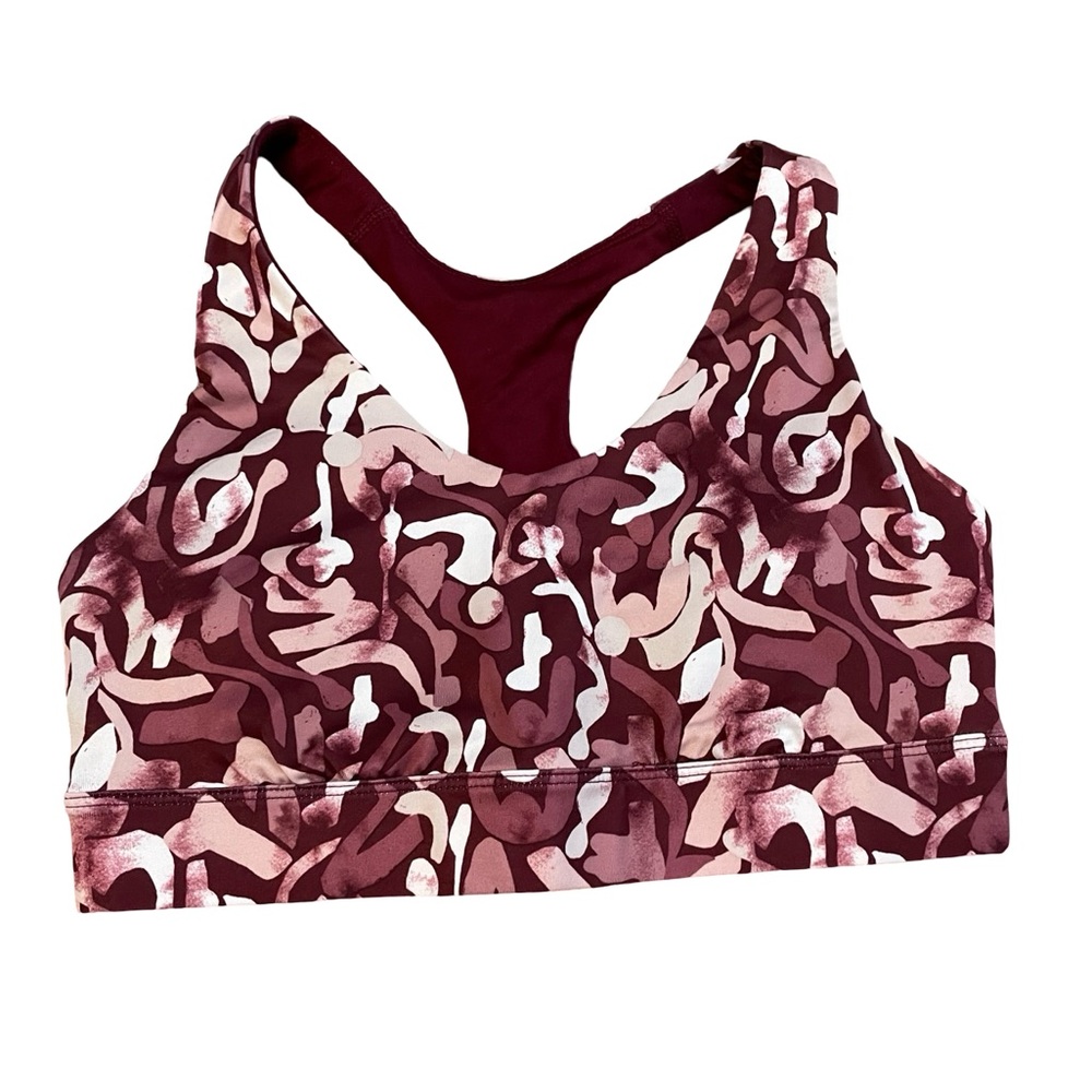Tek Gear Maroon and Pink Sports Bra